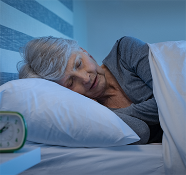Senior woman sleeping