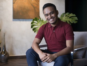 Man sharing flawless smile after dental bonding