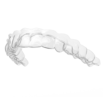 Invisalign aligner against a white background