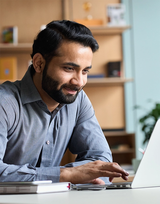 Man using a laptop