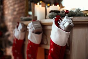 stockings stuffed with presents